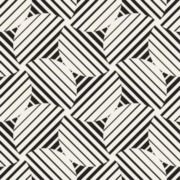 Vector Seamless Rounded Lines Pattern. Abstract Geometric Background Design.. Illustrazione stock