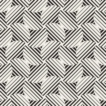 Vector Seamless Rounded Lines Pattern. Abstract Geometric Background Design.. Illustrazione stock