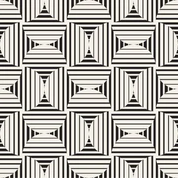Vector Seamless Rounded Lines Pattern. Abstract Geometric Background Design.. イラスト素材