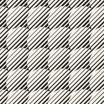 Vector Seamless Rounded Lines Pattern. Abstract Geometric Background Design.. 스톡 일러스트