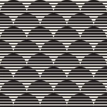 Vector Seamless Rounded Lines Pattern. Abstract Geometric Background Design.  Stock Illustration