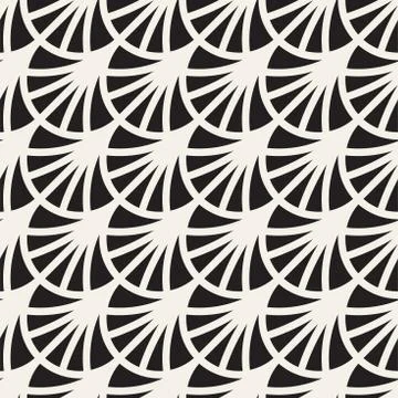 Vector Seamless Rounded Lines Pattern. Abstract Geometric Background Design.  イラスト素材