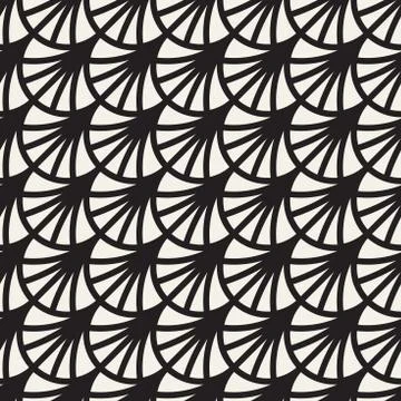 Vector Seamless Rounded Lines Pattern. Abstract Geometric Background Design.  イラスト素材