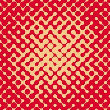 Vector Seamless Rounded Shape Halftone Gradient Irregular Retro Grungy Red  Tan イラスト素材