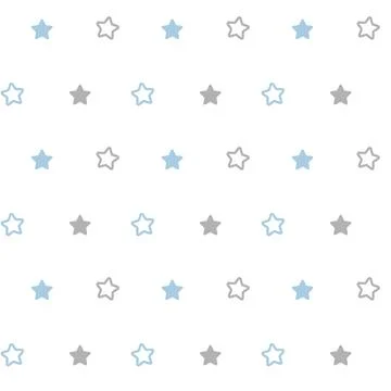 Vector seamless scandinavian pattern child with stars for web, print, wallpaper Stock Illustration