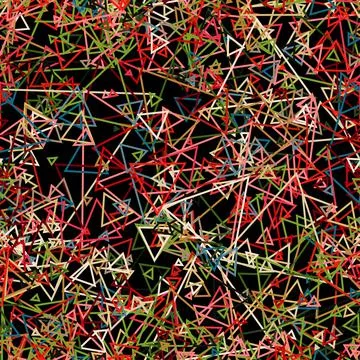 Vector seamless scribble pattern, colorful chaotic lines background. Stock Illustration