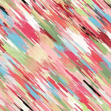 Vector seamless scribble pattern, colorful chaotic lines background. Stock Illustration