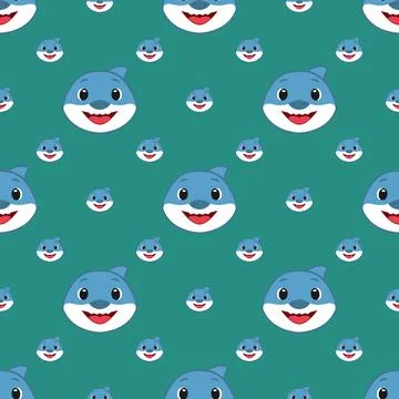 Vector seamless shark pattern Stockillustratie