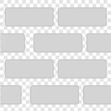 Vector Seamless Simple Background Gray Brick Wall at transparent effect backg Stock Illustration
