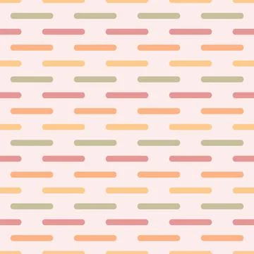 Vector seamless simple geometric color pattern. Horizontal repeatable straight Stock Illustration