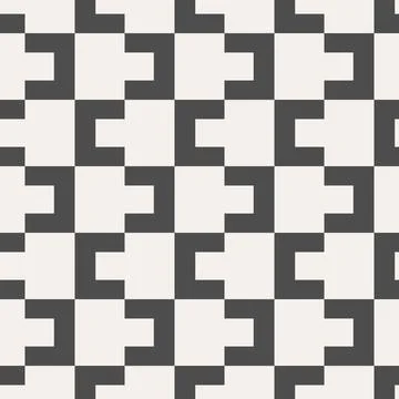 Vector seamless simple geometric pattern. Endless repeatable black and white イラスト素材