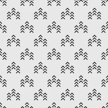 Vector seamless simple geometric pattern. Endless repeatable monochrome イラスト素材