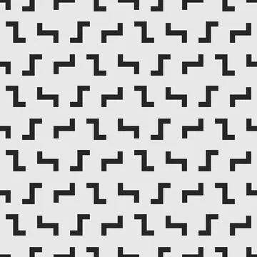 Vector seamless simple geometric pattern. Endless repeatable monochrome Иллюстрация