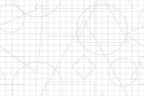 Vector seamless simple geometry pattern. Grid striped white background with 库存插图
