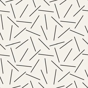 Vector seamless simple pattern. Modern stylish stick texture. Repeating abstract Ilustração Stock