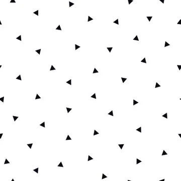Vector seamless simple pattern with triangle geometric shapes. Repeatable white Stock Illustration