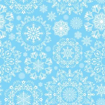 Vector seamless snow pattern Stock Illustration