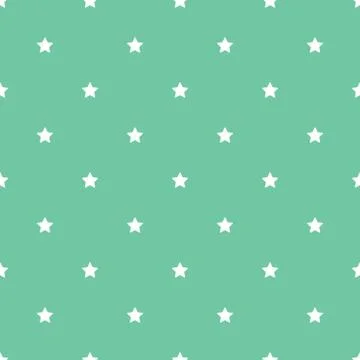 Vector seamless star pattern, star background in soft green color. Illustrazione stock