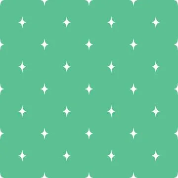 Vector seamless star pattern, star background in soft green color. Stock Illustration