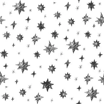 Vector seamless stars pattern Stock Illustration