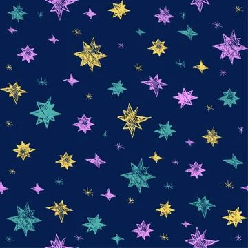 Vector seamless stars pattern Stock Illustration