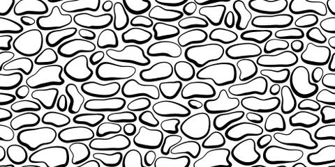 Vector. seamless stone wall. monochrome pattern Stock Illustration