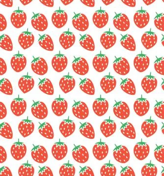 Vector seamless strawberry pattern Illustrazione stock