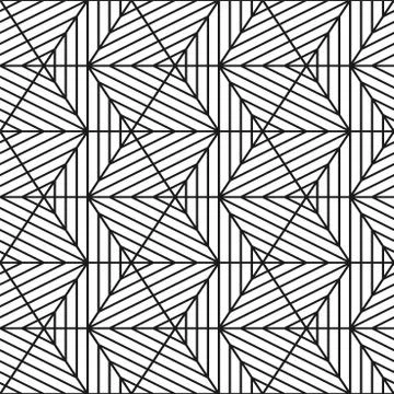 Vector seamless striped pattern - creative geometric texture. Grid monochrome Illustrazione stock