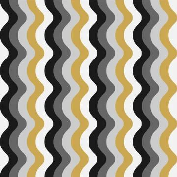 Vector seamless striped wavy pattern. Stylish abstract colorful retro background 스톡 일러스트