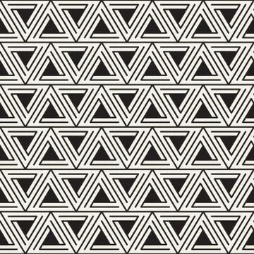 Vector seamless stripes pattern. Modern stylish texture with monochrome trellis Stock Illustration