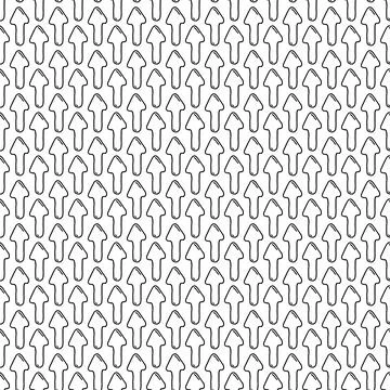 Vector seamless stylish arrow pattern - doodle style. Hand drawn design - funky 库存插图