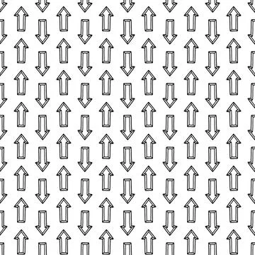 Vector seamless stylish arrow pattern. Hand drawn design - repeatable イラスト素材