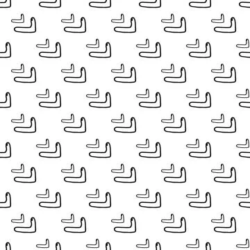 Vector seamless stylish arrow pattern - doodle style. Hand drawn design - funky Stock Illustration