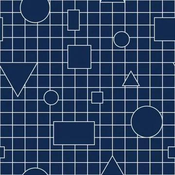 Vector seamless stylish pattern. Background of geometric shapes Иллюстрация