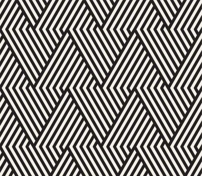 Vector seamless stylish pattern. Geometric striped ornament. Simple lattice Illustrazione stock