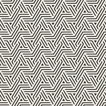 Vector seamless stylish pattern. Geometric striped ornament. Simple lattice 스톡 일러스트