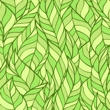Vector seamless stylish pattern of leaves Stock Illustration