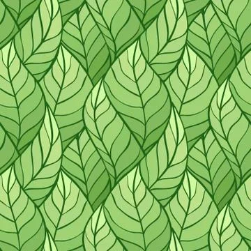 Vector seamless stylish pattern of leaves Illustrazione stock