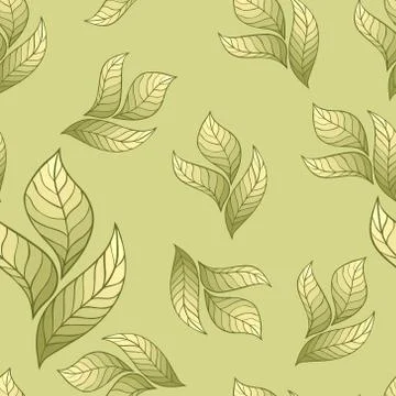 Vector seamless stylish pattern of leaves Illustrazione stock