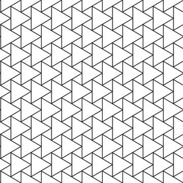 Vector seamless stylish pattern of triangles. Simple geometric background Stock Illustration