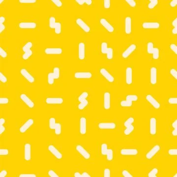 Vector seamless stylish pattern - yellow minimalistic design. Bright geometric Ilustração Stock