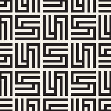 Vector seamless subtle lattice pattern. Modern stylish texture with monochrome Illustrazione stock