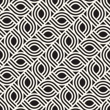 Vector seamless subtle lattice pattern. Modern stylish texture with monochrome Stock Illustration