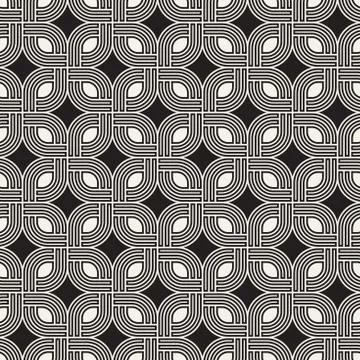 Vector seamless subtle lattice pattern. Modern stylish texture with monochrome Stock Illustration