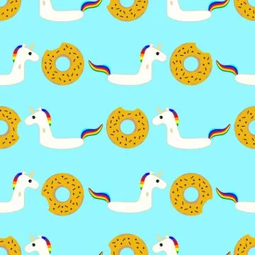 Vector seamless swimming pool floating toy pattern Stock-Illustration