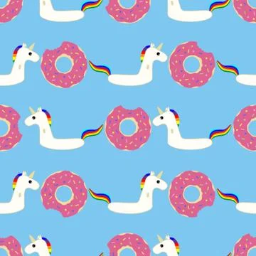 Vector seamless swimming pool floating toy pattern Illustrazione stock