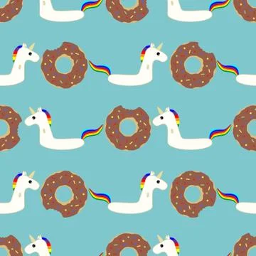 Vector seamless swimming pool floating toy pattern Illustrazione stock