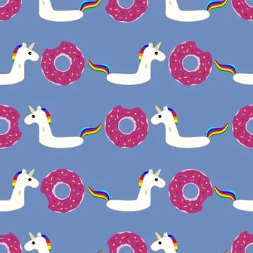 Vector seamless swimming pool floating toy pattern Illustrazione stock