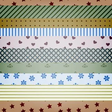 Vector seamless textile stripes pattern Stock Illustration