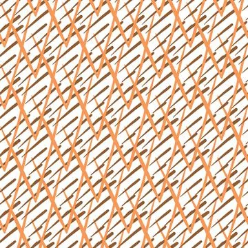Vector seamless texture background pattern. Hand drawn, orange, brown, white  Illustrazione stock